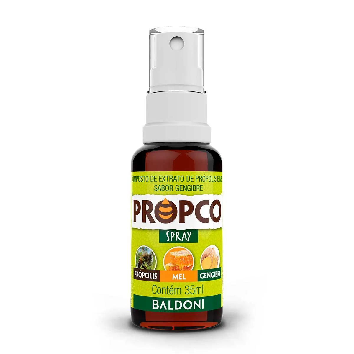 Spray para Garganta Composto de Extrato de Própolis e Mel Propco Sabor Gengibre 35ml