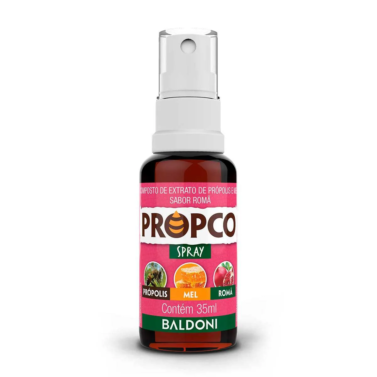 Spray para Garganta Composto de Extrato de Própolis e Mel Propco Sabor Romã 35ml