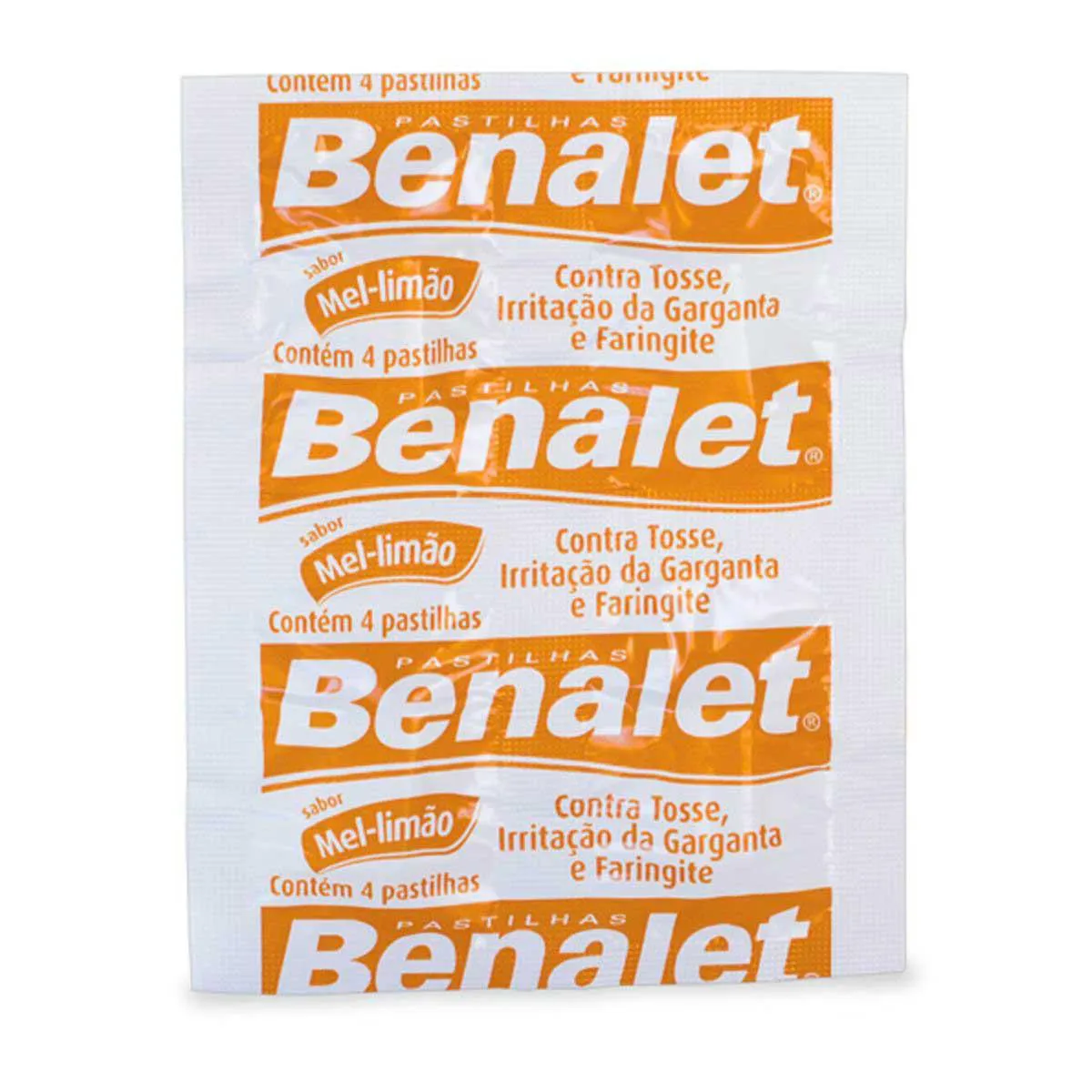 Pastilha Benalet Sabor Mel e Limão 4 unidades