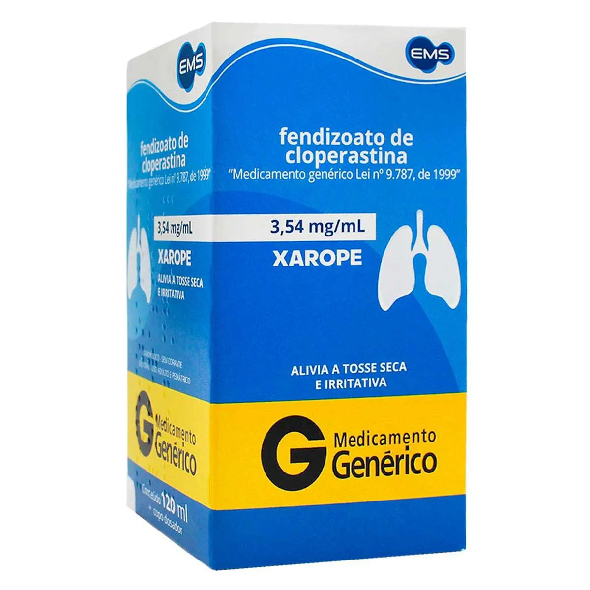 Fendizoato de Cloperastina 3,54mg/ml EMS Xarope 120ml: preço | Drogasil