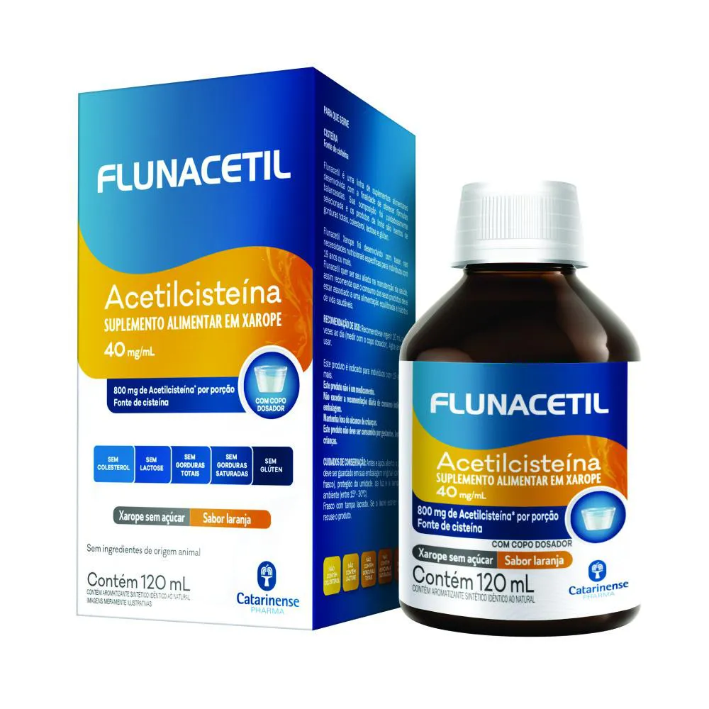 Flunacetil Acetilcisteína 40mg/ml Xarope 120ml - Preço e para que serve ...