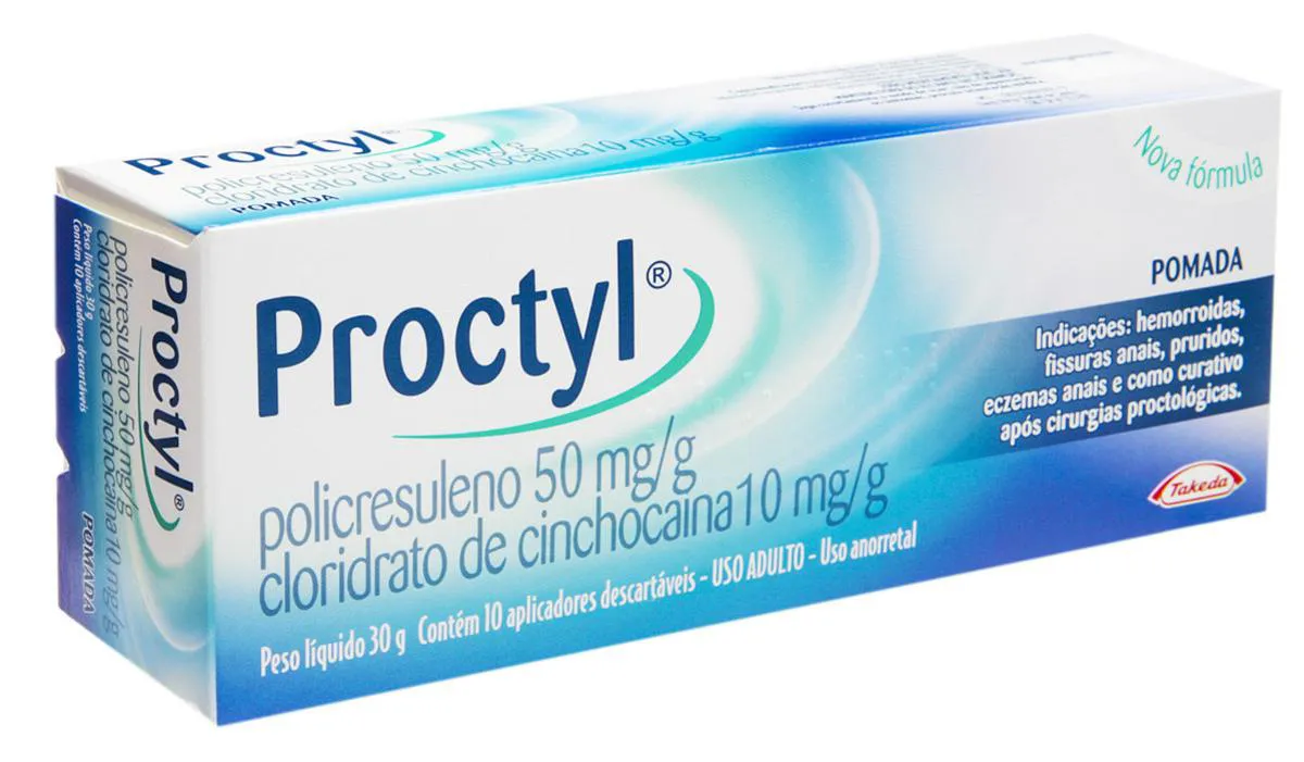 Proctyl 50mg Pomada 30g + 10 aplicadores