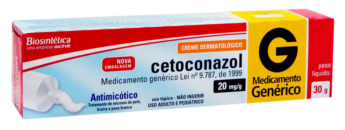 Cetoconazol 20mg/g Creme Dermatológico 30g Aché Biosintética Genérico