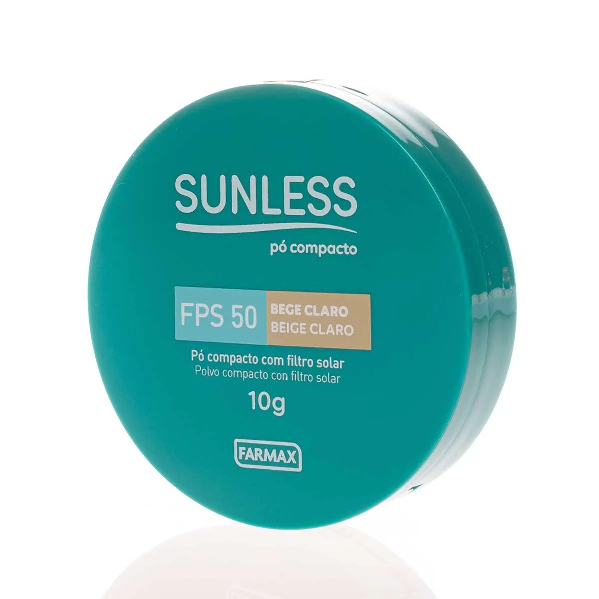 Pó Compacto Sunless Bege Claro FPS50 com 10g