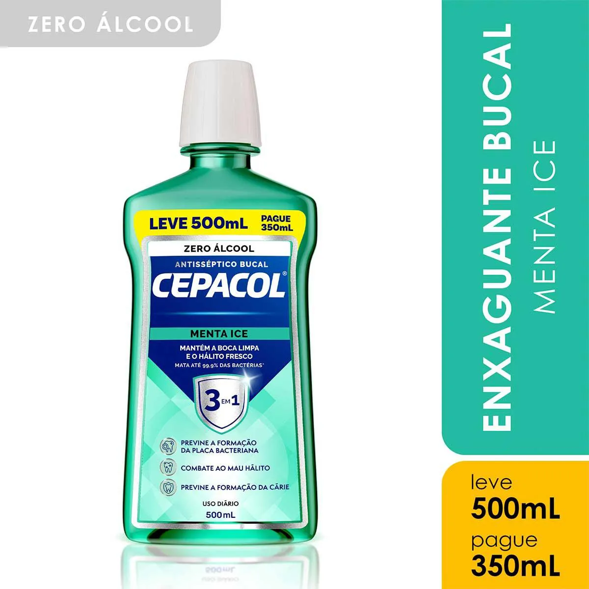 Enxaguante Antisséptico Bucal Cepacol Menta Ice Sem Álcool 500ml