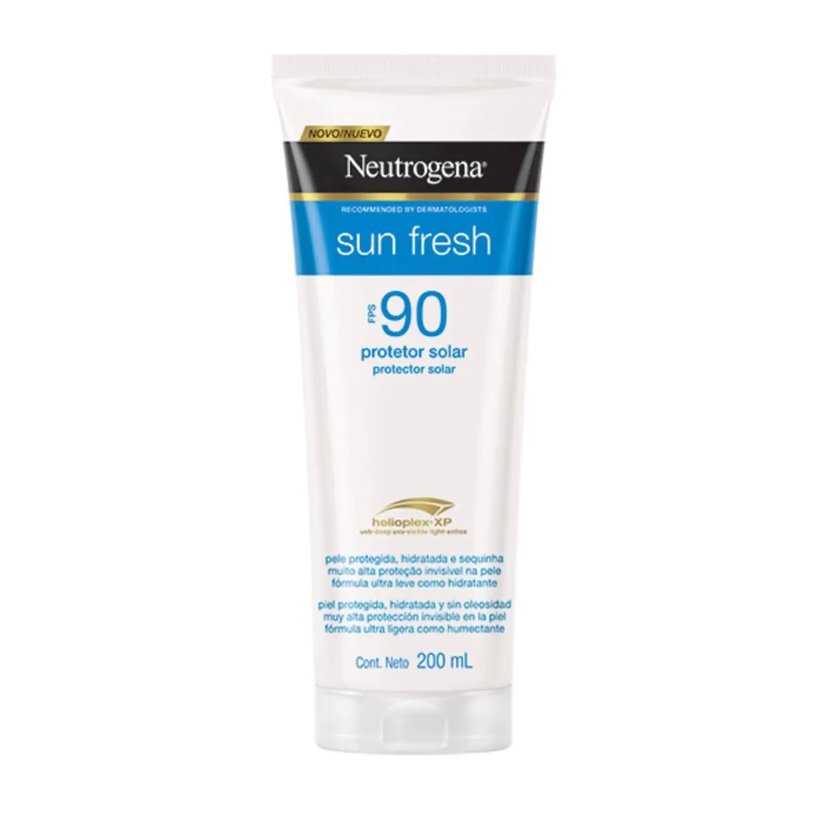 Protetor Solar Neutrogena Sun Fresh Corpo e Rosto Loção FPS 90 com 200ml