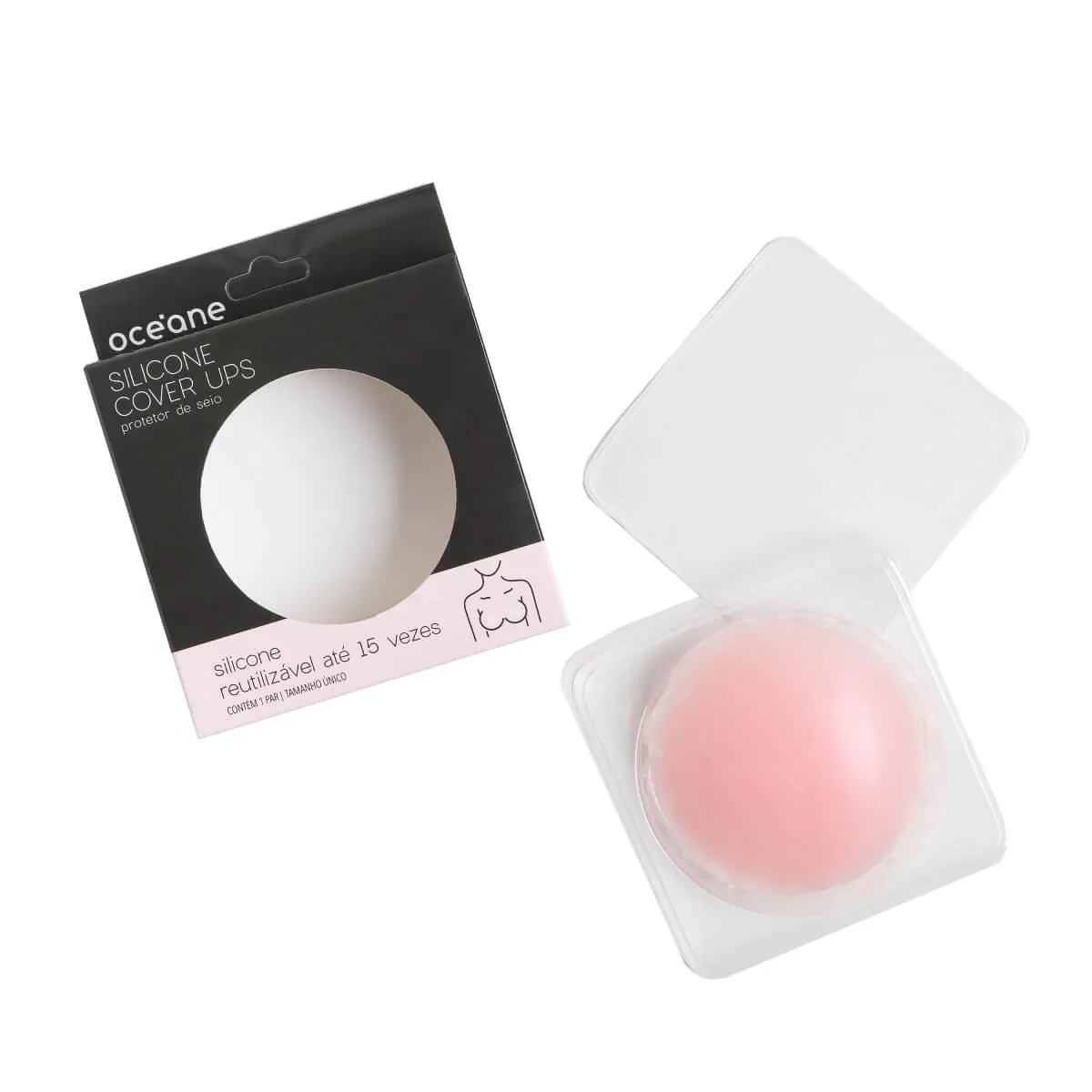 Protetor de Seio em Silicone Océane Cover Ups Tamanho Único com 1 par