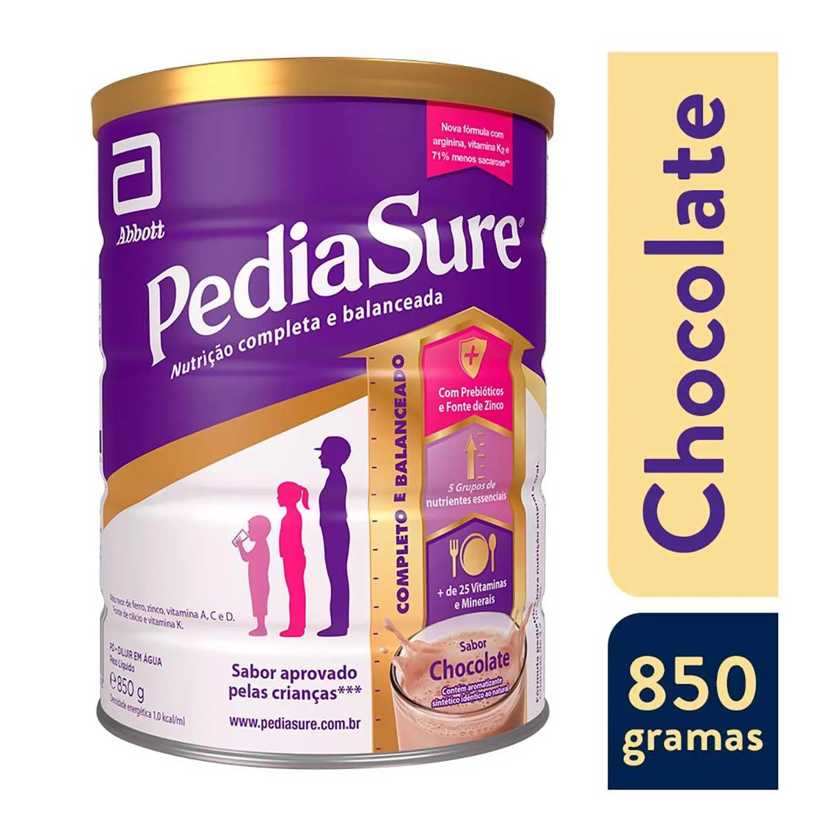 Suplemento Alimentar Infantil Pediasure Chocolate 850g