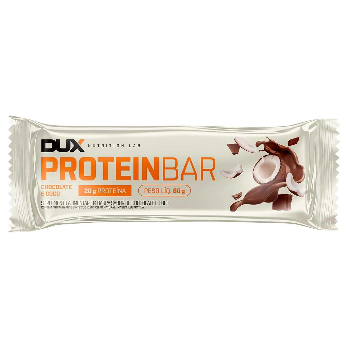 Barra de Proteína Dux Protein Bar Chocolate e Coco 60g