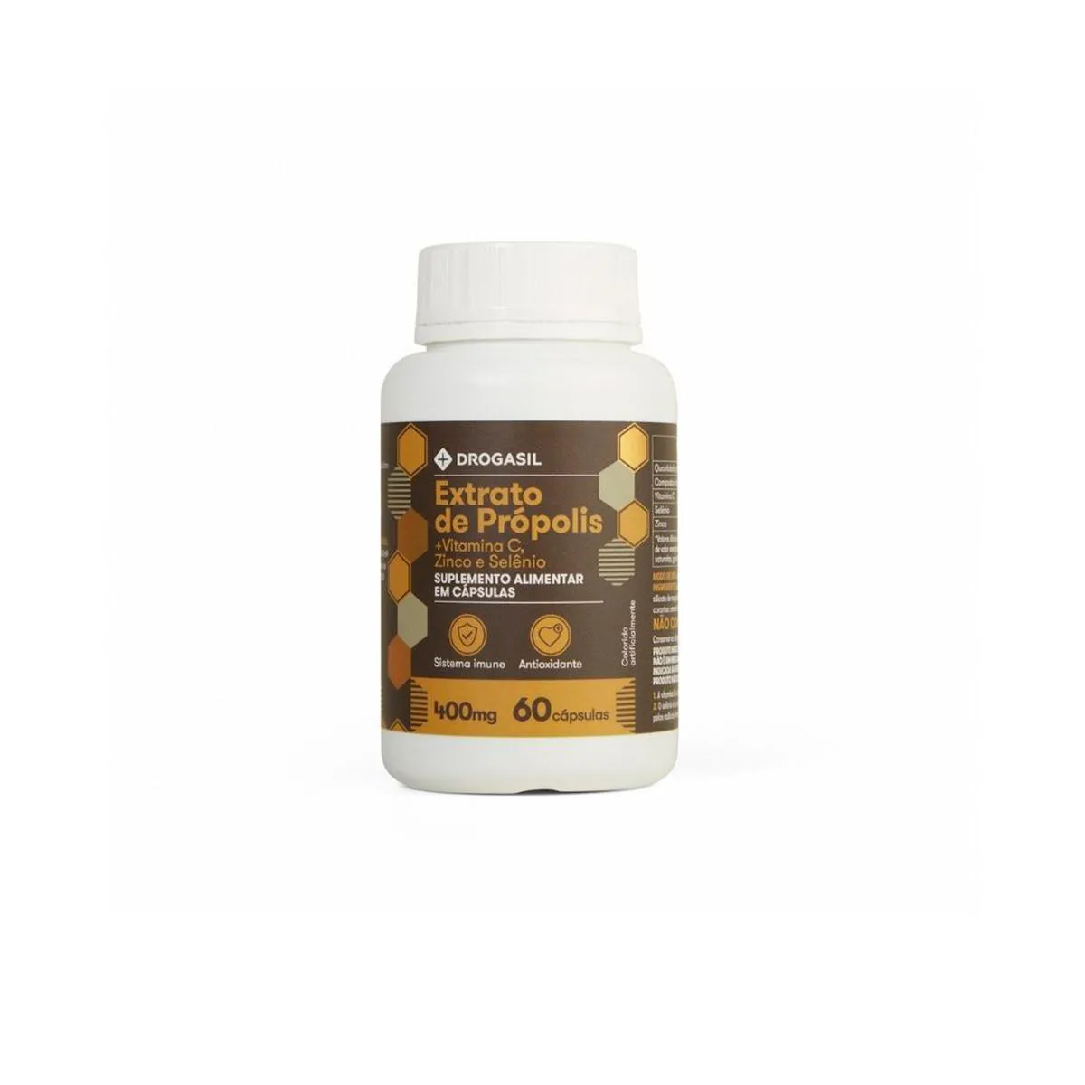Extrato de Própolis + Vitamina C e Minerais Drogasil 60 Cápsulas