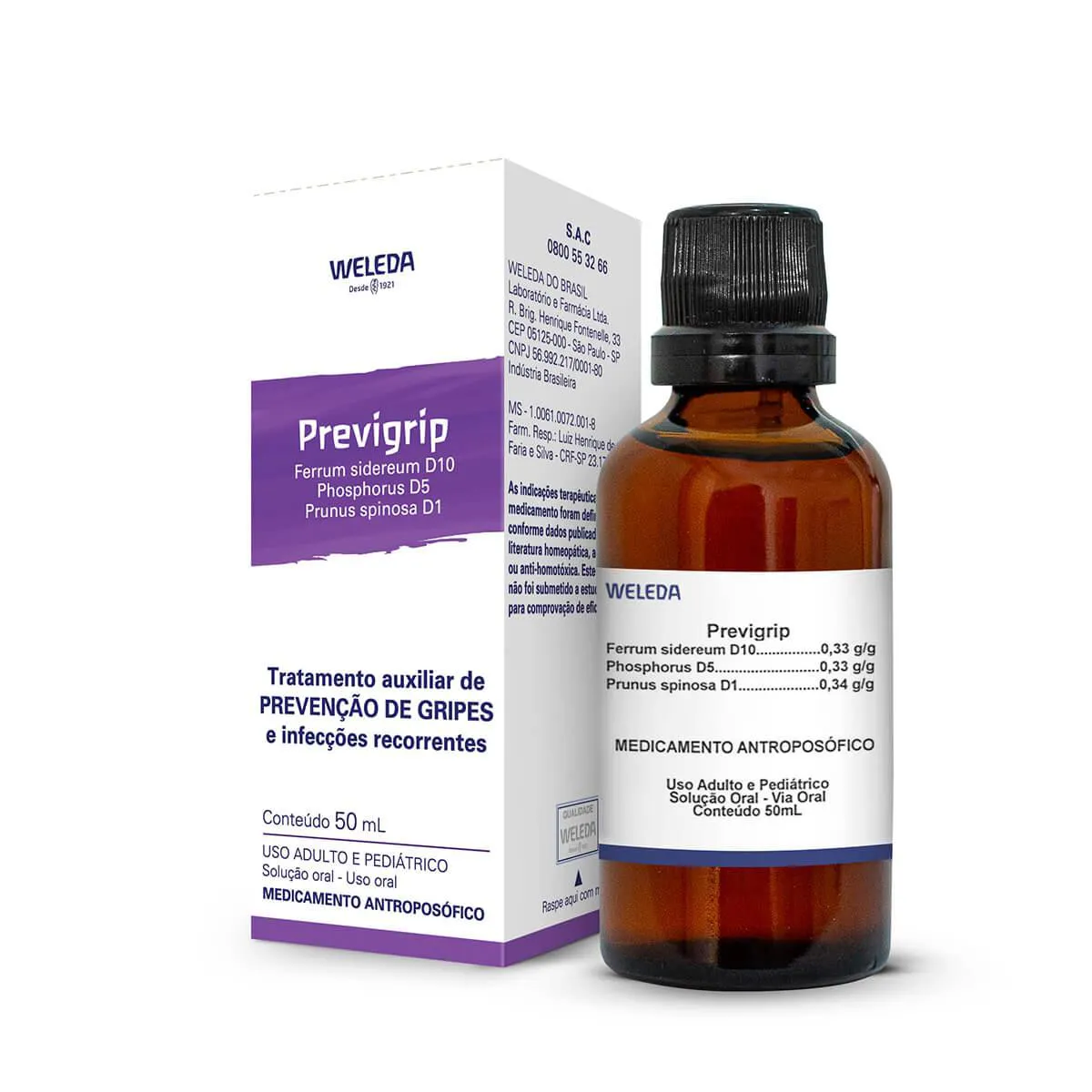 Previgrip Weleda com 50ml