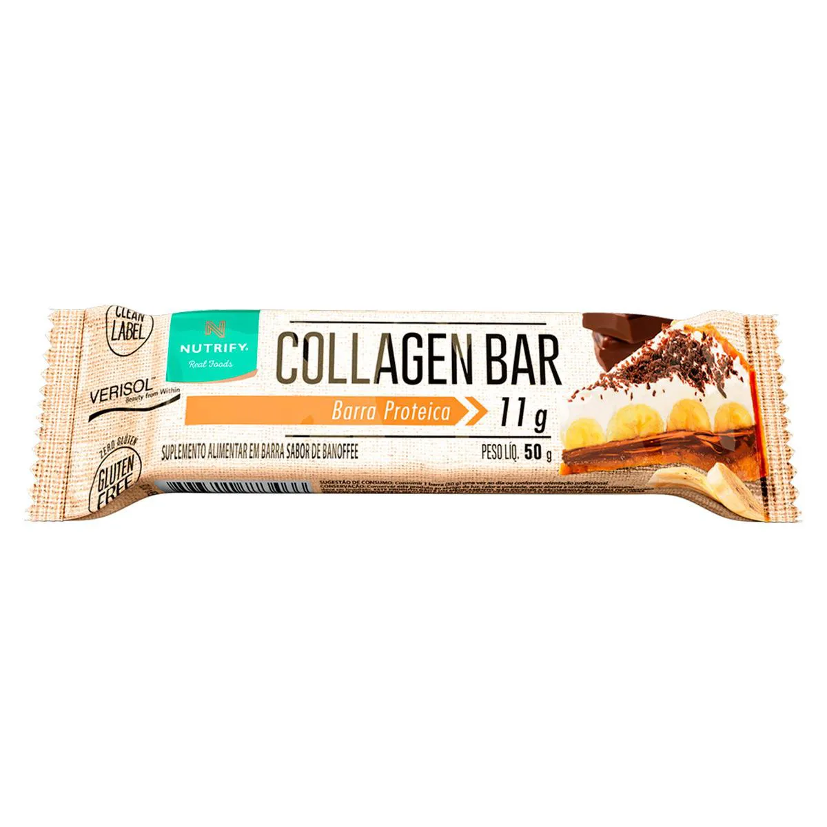 Barra Proteica Nutrify Collagen Bar Banofee 50g