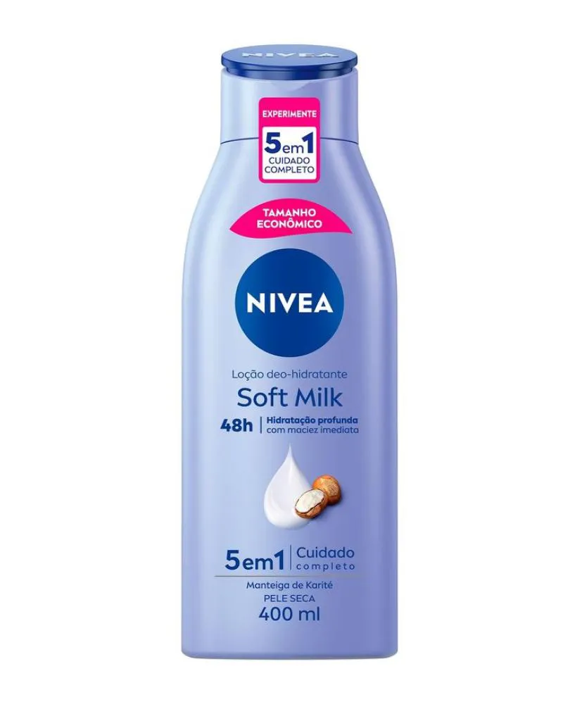 LOCAO HIDRATANTE NíVEA SOFT MILK  PELE SECA 400ML NIVEA