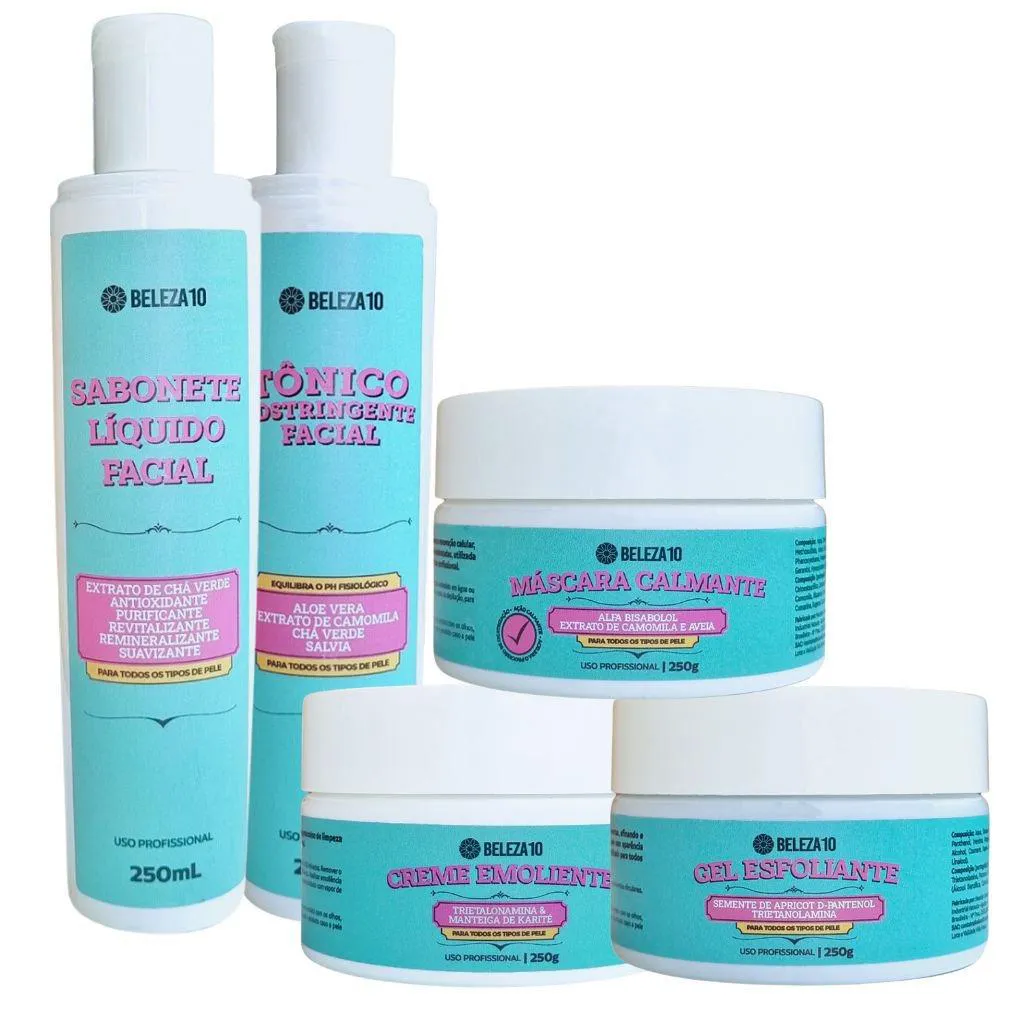 KIT LIMPEZA DE PELE BELEZA10 (5 ITENS)