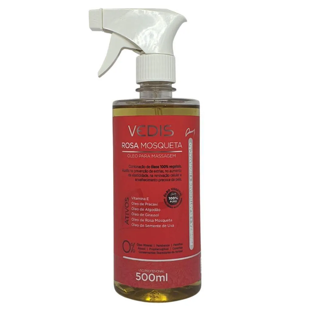 ÓLEO DE MASSAGEM ROSA MOSQUETA VEDIS 500ML