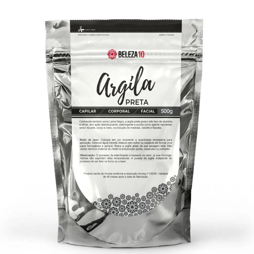 ARGILA PRETA BELEZA10 REJUVENESCEDORA 500G