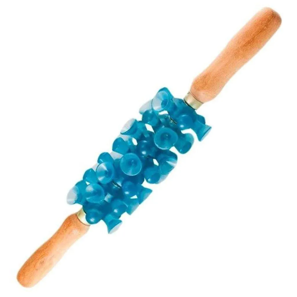 ROLO COM VENTOSA PARA MASSAGEM TURBINADA Azul