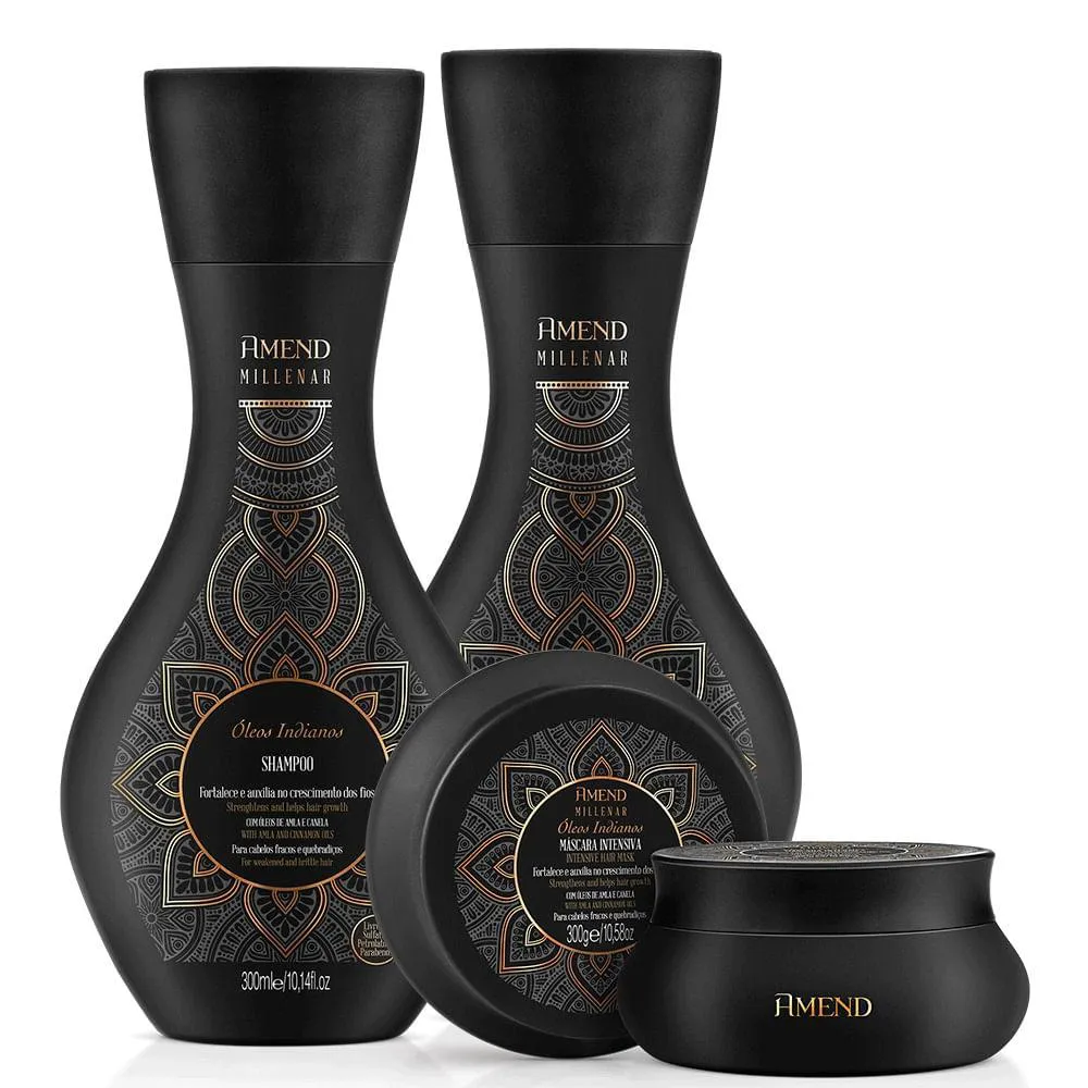 KIT DE TRATAMENTO AMEND MILLENAR ÓLEOS INDIANOS PEQUENO