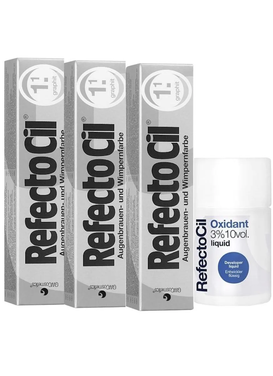 KIT REFECTOCIL 3 TINTA + 1 OXIDANTE N° 1.1 GRAFITE