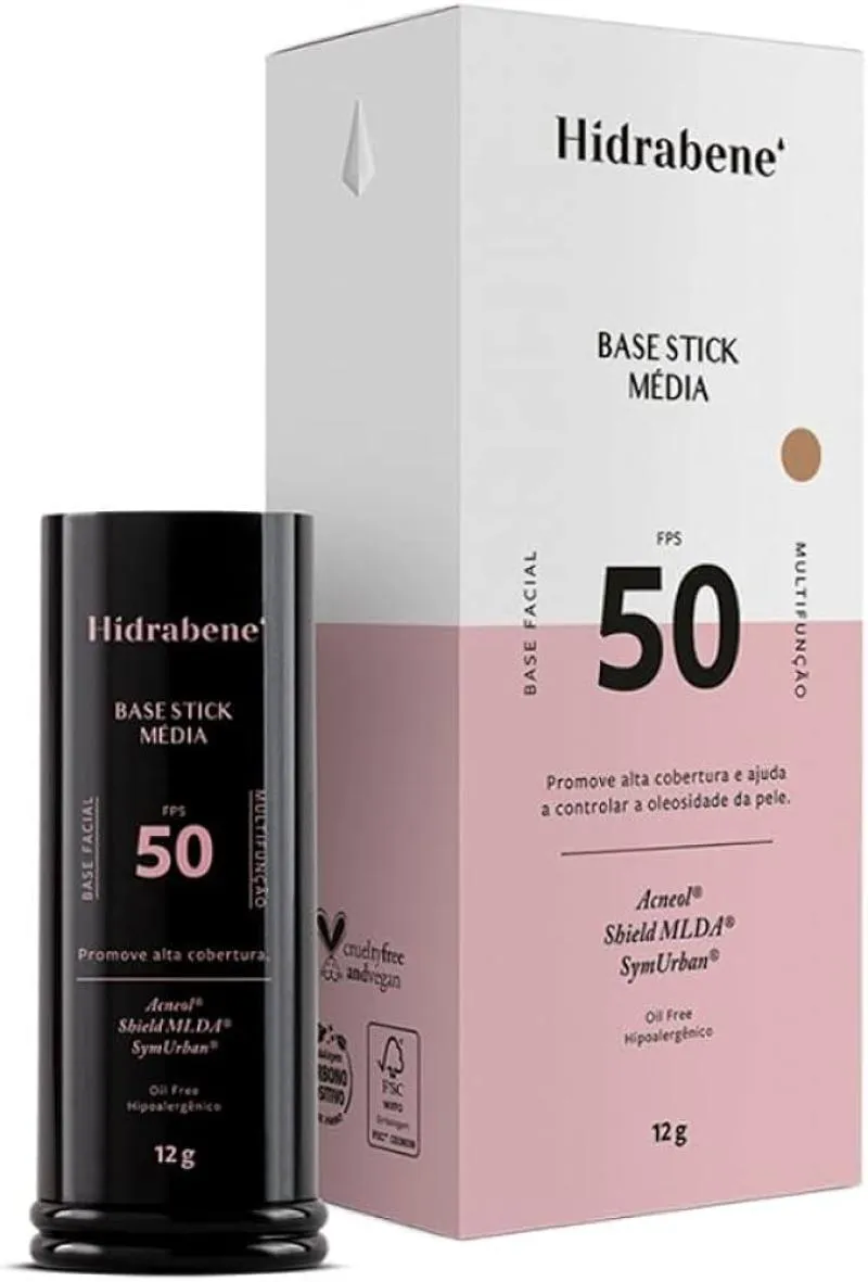 FILTRO SOLAR FPS 50 BASE STICK HIDRABENE AVELUDADO MATTE BASE MéDIA