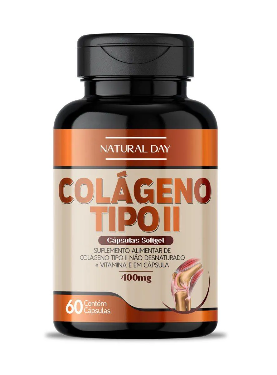 COLÁGENO TIPO 2 NATURAL DAY 60 CAPS SOFTGEL 400MG