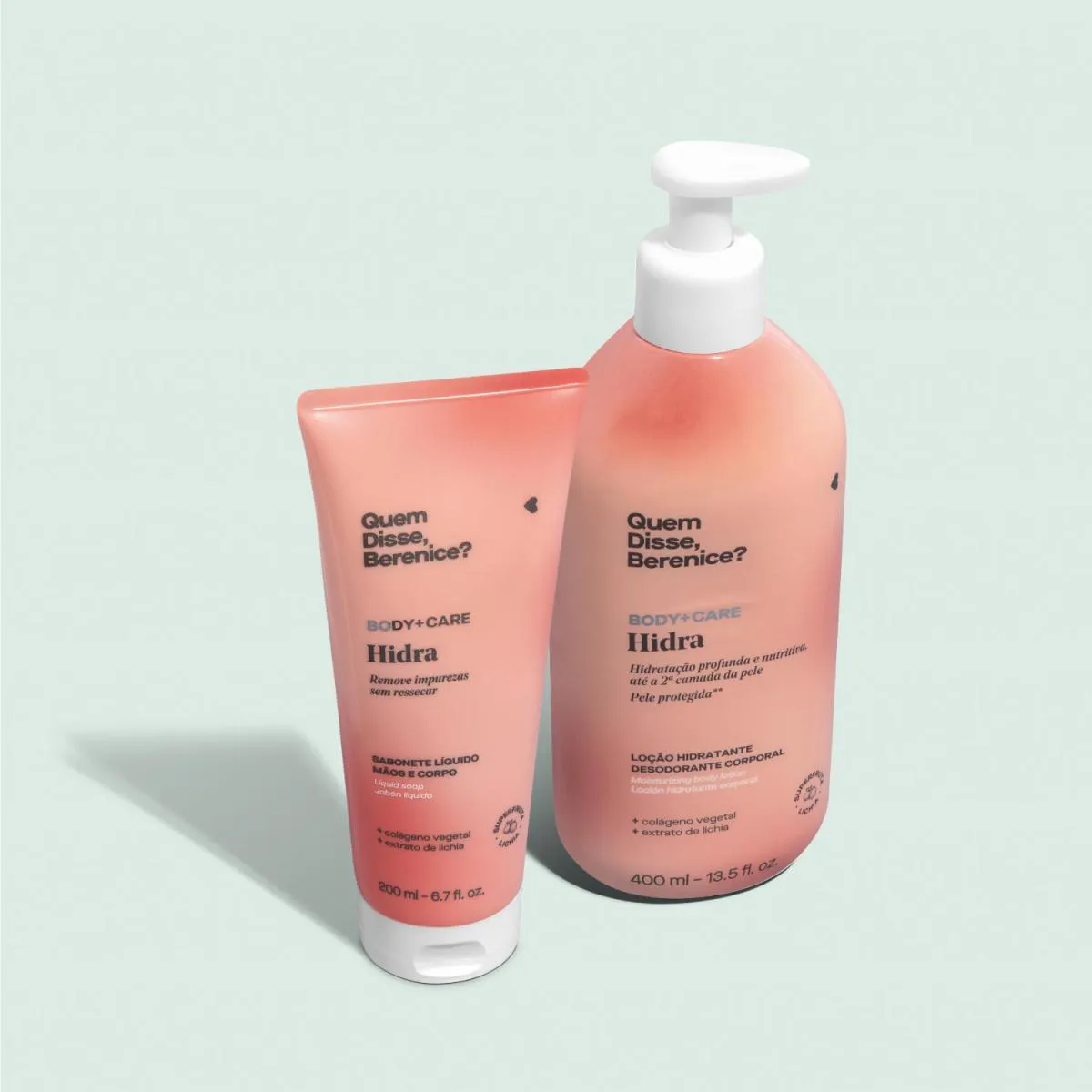 Quem Disse, Berenice? Kit Hidra Lichia: Loção Hidratante Desodorante Corporal 400Ml + Sabonete Líquido Mãos E Corpo 200Ml