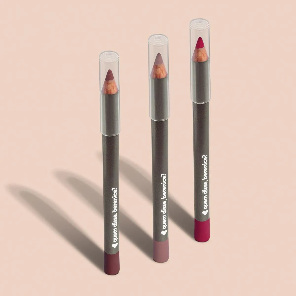Quem Disse, Berenice? Kit Lápis Contorno Labial: Marronis 1,1G + Nudetis 1,1G + Vermetis 1,1G