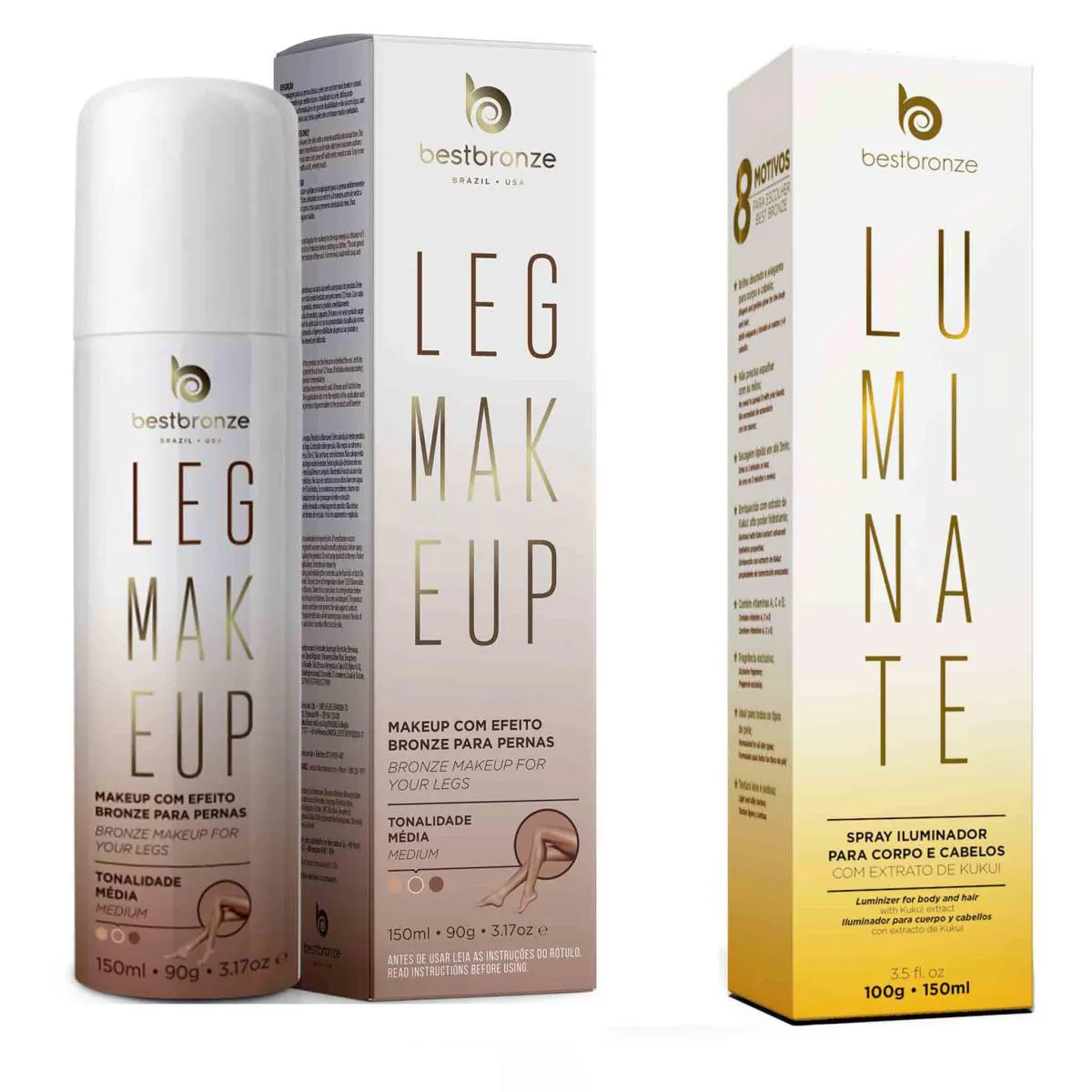 LEG MAKEUP + LUMINATE Média + Luminate
