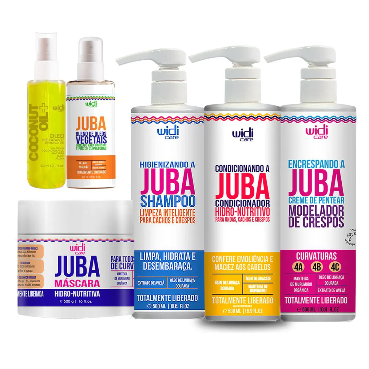 MáSCARA SHAMPOO CONDICIONADOR ENCRESPANDO BLEND JUBA WIDI