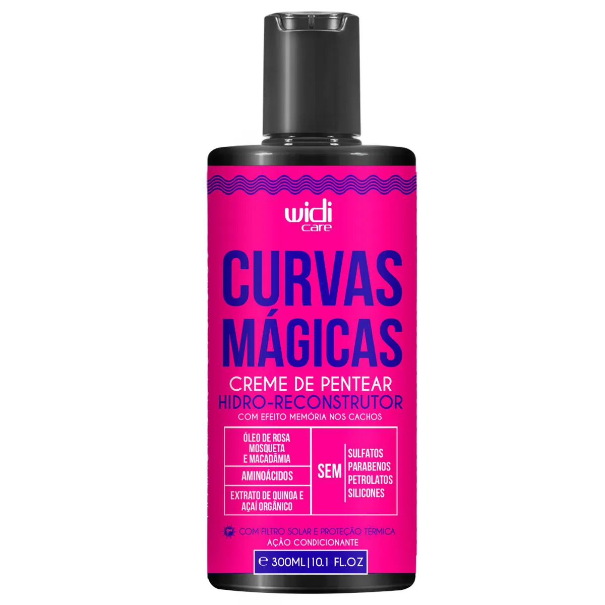 WIDI CARE CURVAS MáGICAS CREME DE PENTEAR HIDRO-RECONSTRUTOR 300G