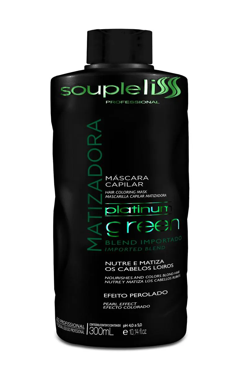 SOUPLELISS PROFESSIONAL MáSCARA MATIZADORA PLATINUM GREEN