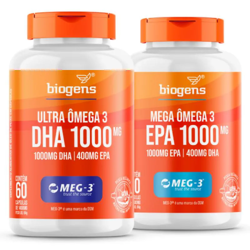 KIT MEGA + ULTRA OMEGA 3 EPA/DHA 1000MG CERT.MEG-3 60CAPS BIOGENS