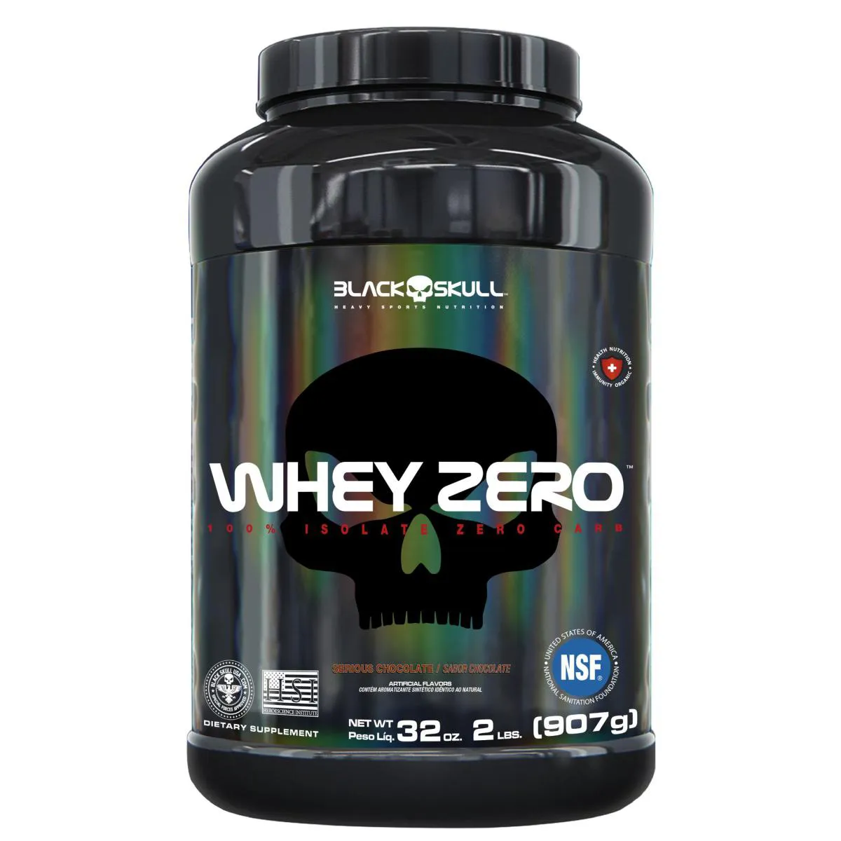 WHEY ZERO BLACK SKULL - 907G (WHEY PROTEIN ISOLADO) N/A N/A Chocolate