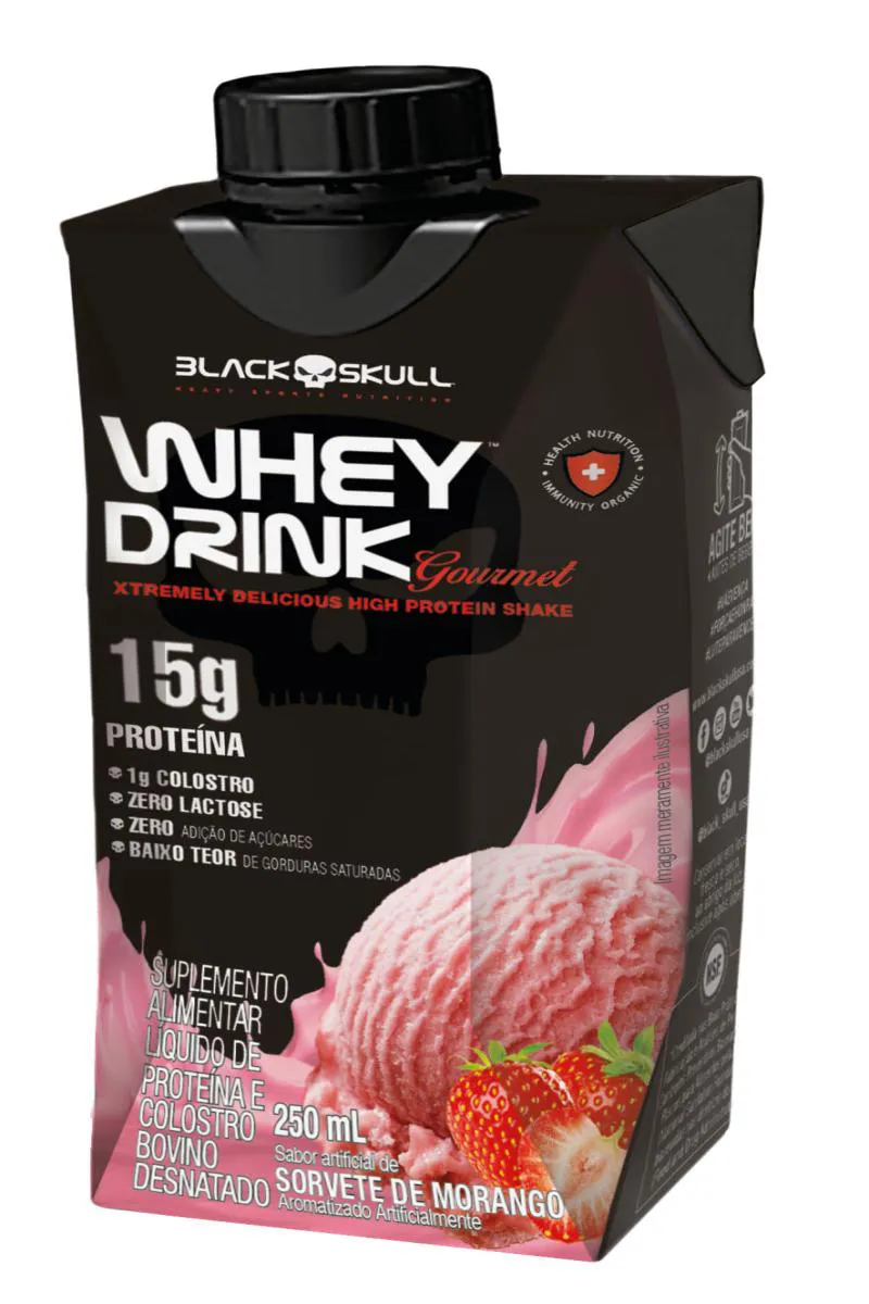 WHEY DRINK GOURMET - PRONTO PARA BEBER - 1 UNID N/A N/A Morango