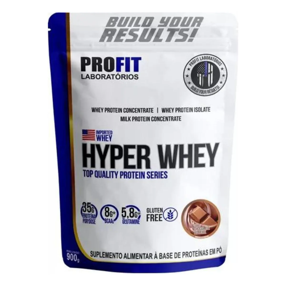 Whey Protein Isolado Profit Laboratórios Hyper Whey Chocolate 900g