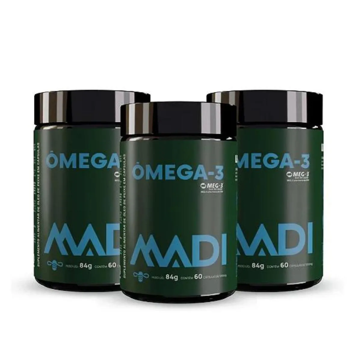3X ÔMEGA 3 DHA 1000MG EPA 400MG MADI 60 CáPSULAS SEM Sabor