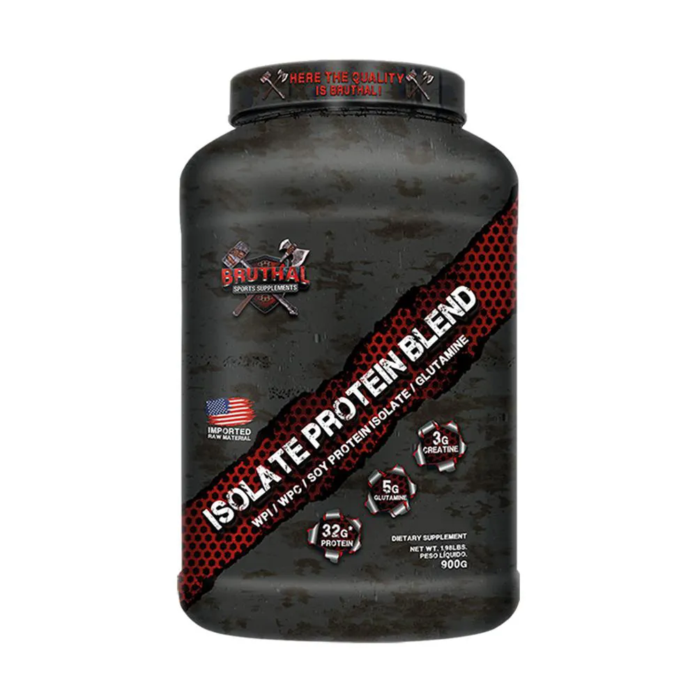 WHEY PROTEIN ISOLATE BLEND 900G POTE - BRUTHAL SPORTS 900 G Morango