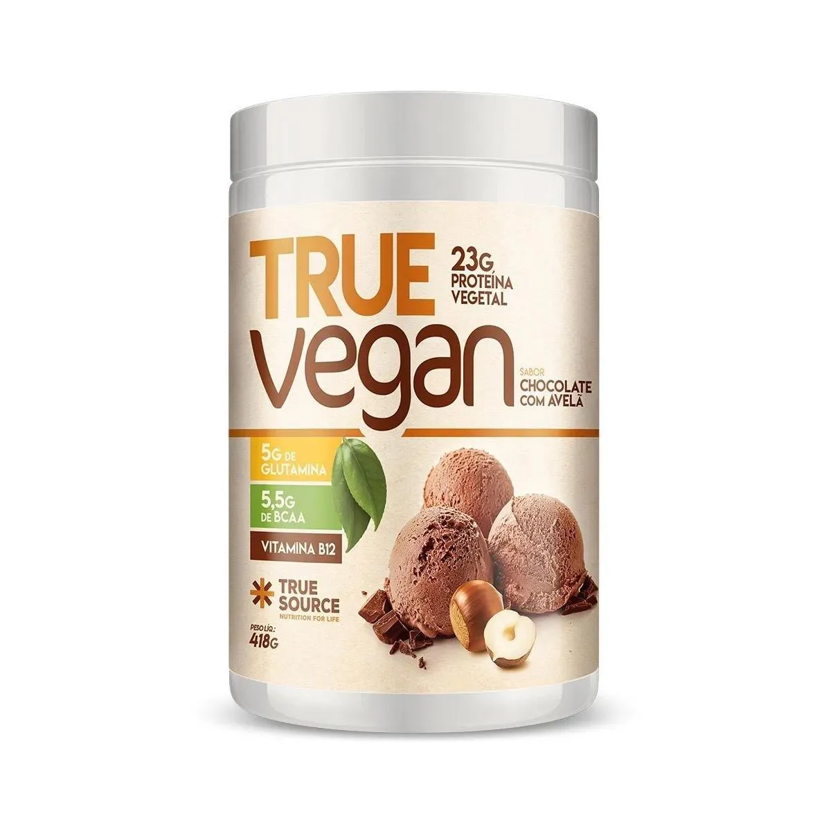 TRUE VEGAN 418G CHOCOLATE COM AVELA Chocolate COM AvelÃ