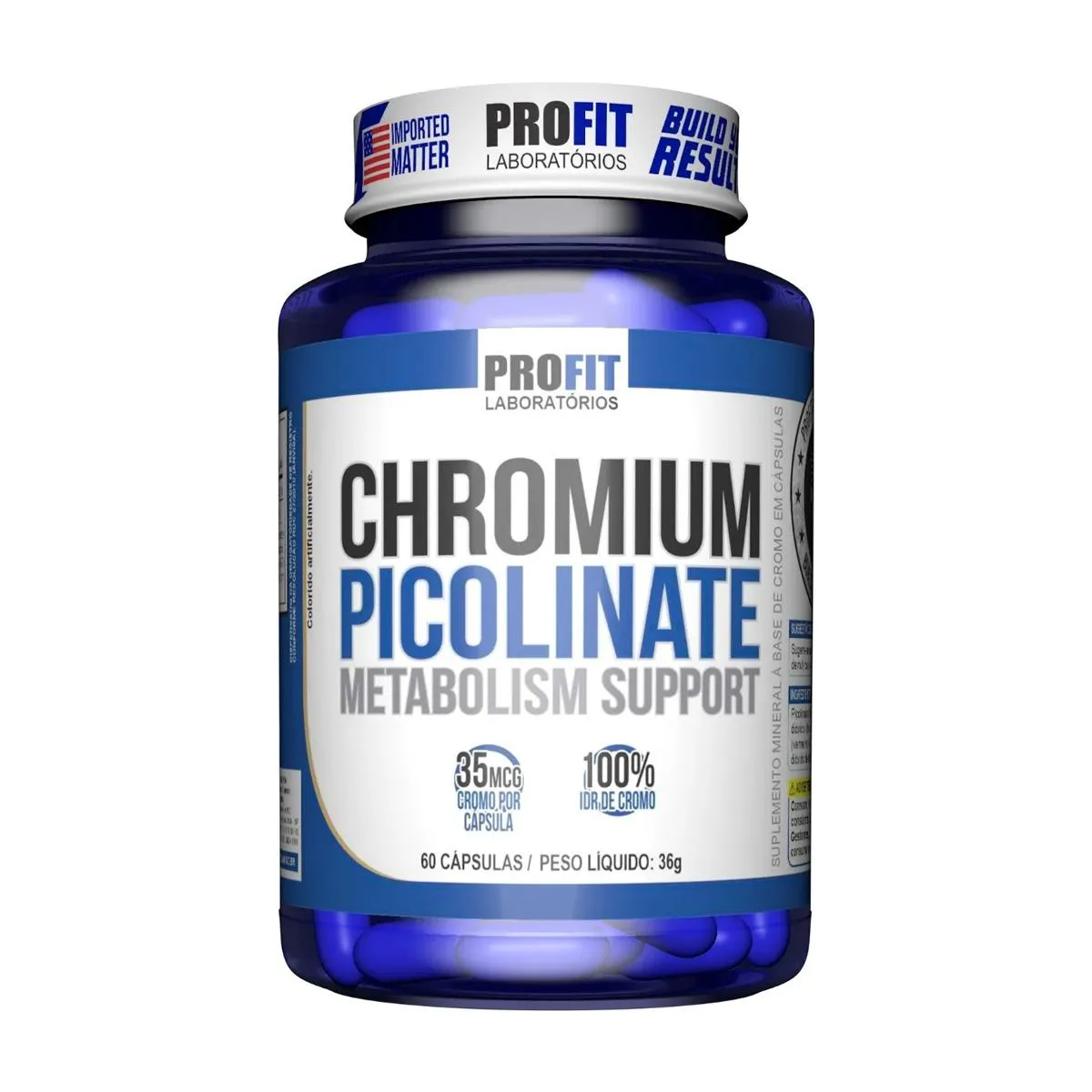 CHROMIUM PICOLINATE 60 CAPSULAS 60 CÁpsulas SEM Sabor