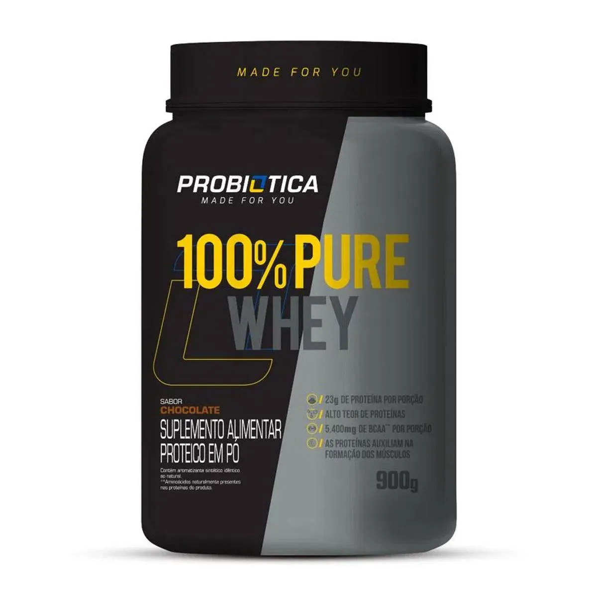 Whey Protein Probiótica 100% Pure Whey Chocolate 900g