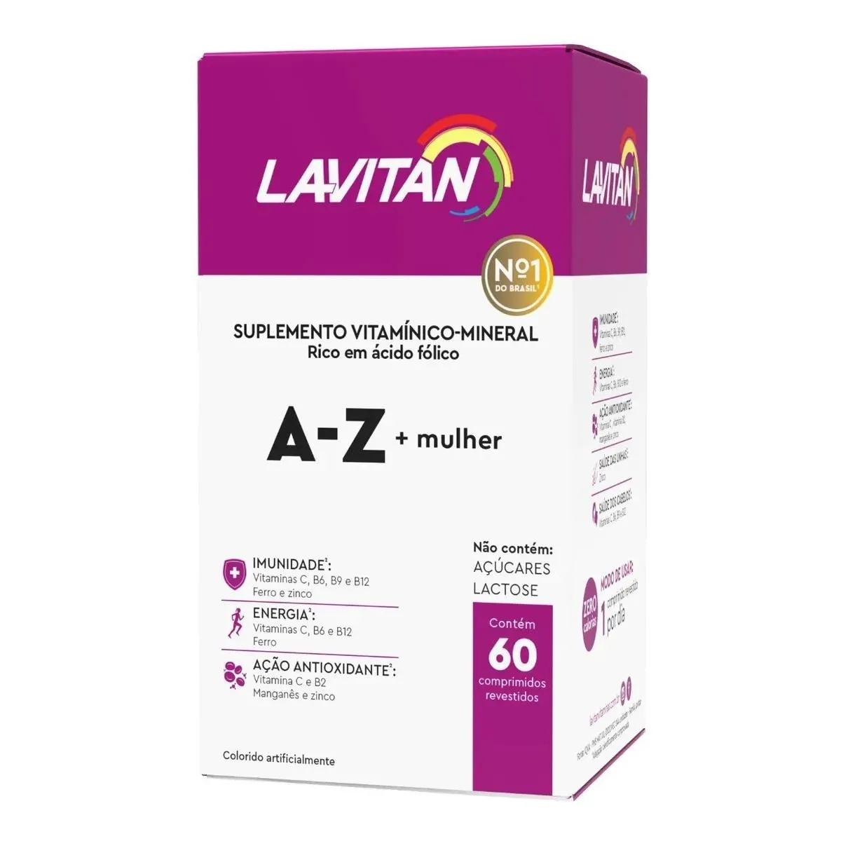 LAVITAN VIT AZ MULHER - 60 COMP - CIMED 60 CÁpsulas Natural