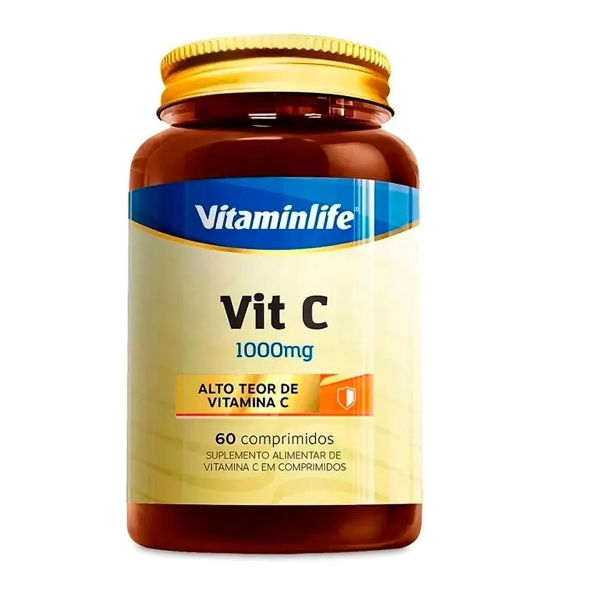VIT C 1000MG - 60 COMPRIMIDOS - VITAMIN LIFE SEM Sabor