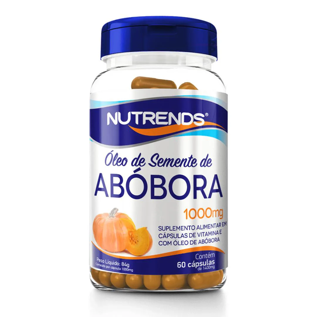 OLEO DE SEMENTE DE ABOBORA 1400MG 60CAPS - NUTRENDS 60 CÁpsulas SEM Sabor