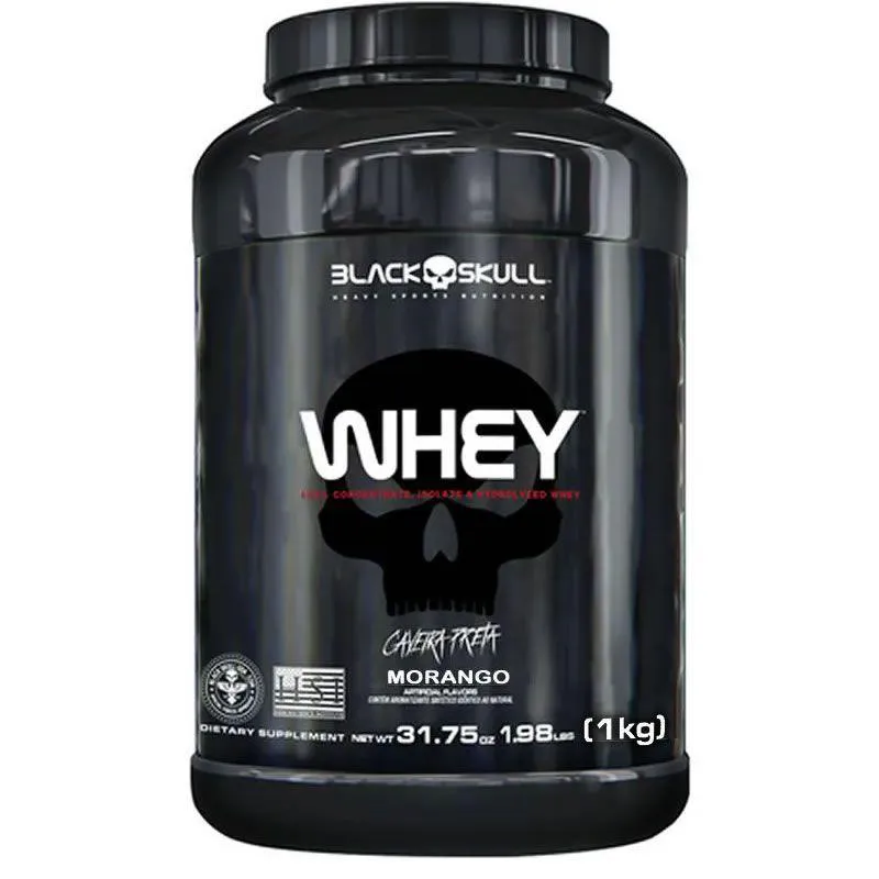 Whey Protein Black Skull Morango 1kg