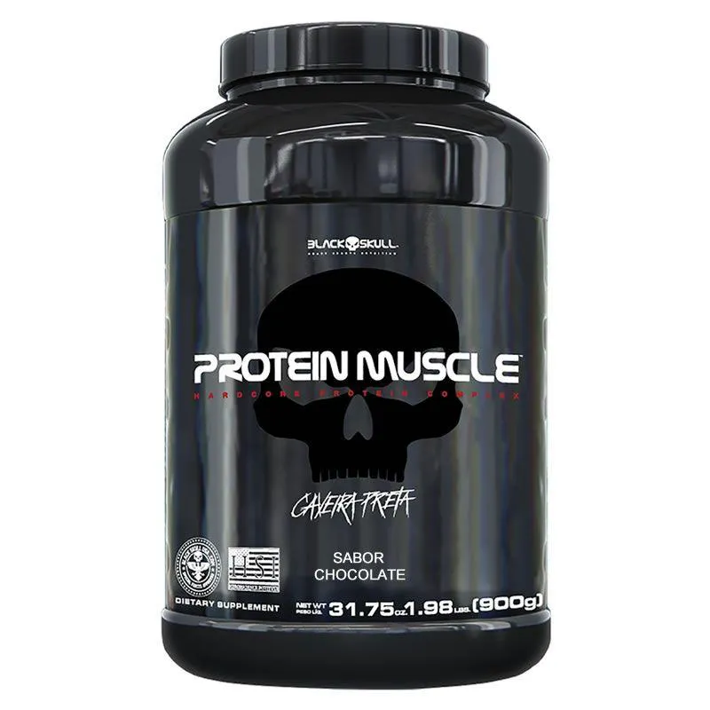 Whey Protein Protein Muscle Black Skull Caramelo 900g