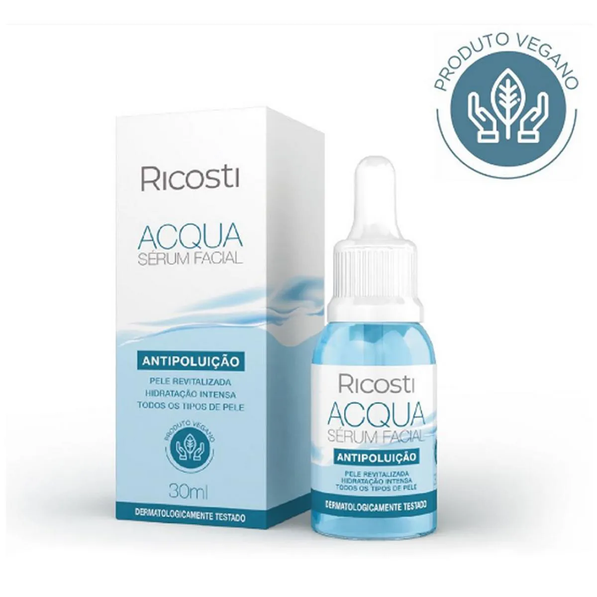 ACQUA SERUM FACIAL ANTIPOLUICAO 30 ML - RICOSTI AZUL/BRANCO AZUL/BRANCO