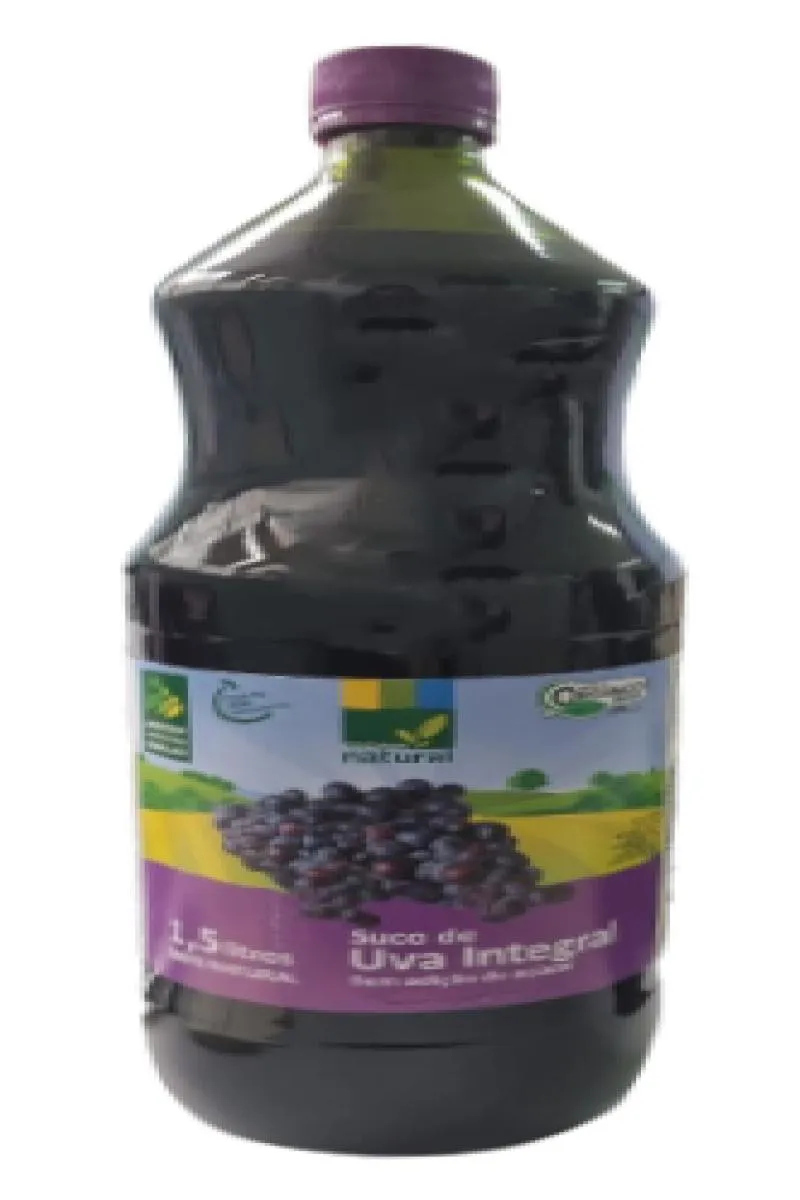 KIT 2X: SUCO DE UVA (BORDô) INTEGRAL ORGâNICO S/AçúCAR COOPERNATURAL 1,5L