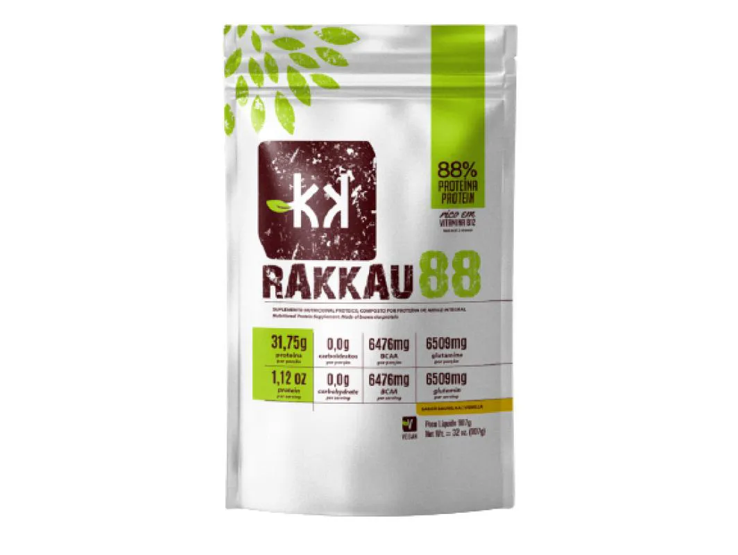 Kit Proteína Vegetal Rakkau 88 Baunilha 907g 2 unidades 