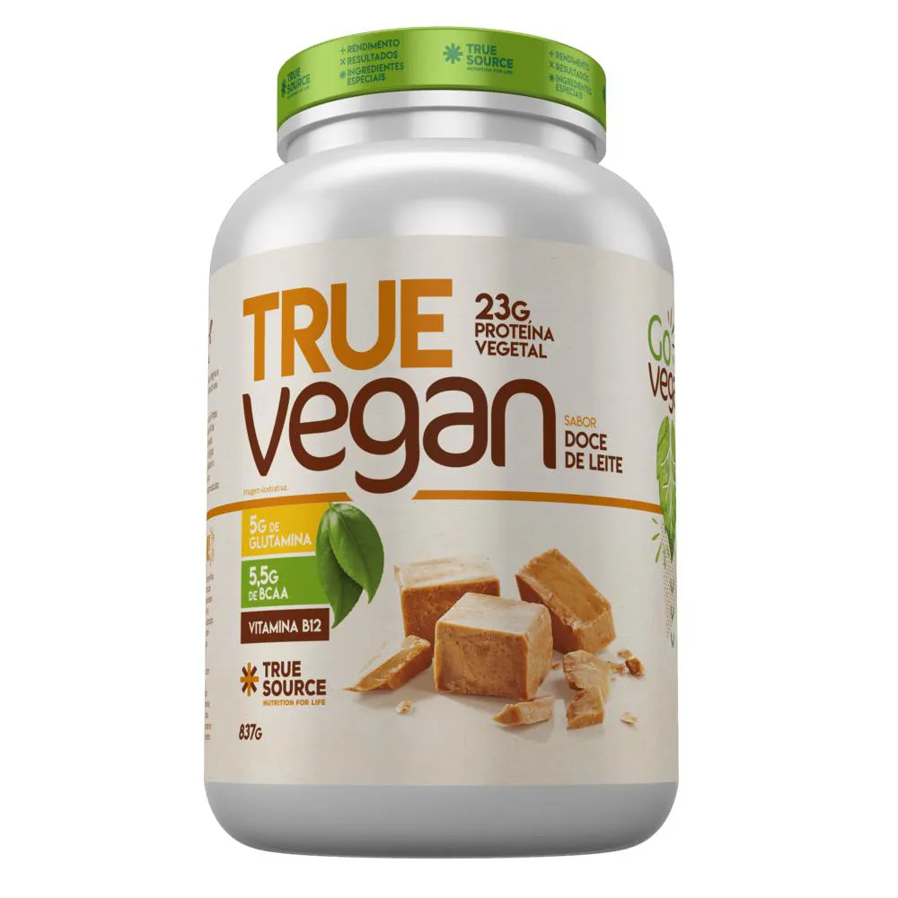 KIT 2X: PROTEíNA TRUE VEGAN DOCE DE LEITE TRUE SOURCE 837G