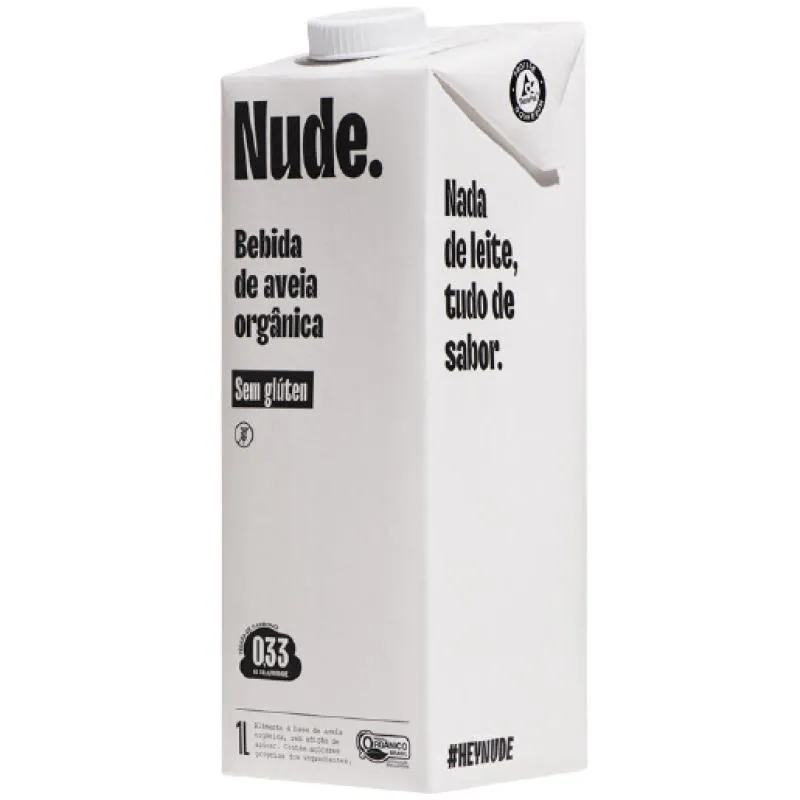 LEITE VEGETAL DE AVEIA ORGâNICO NUDE 1L